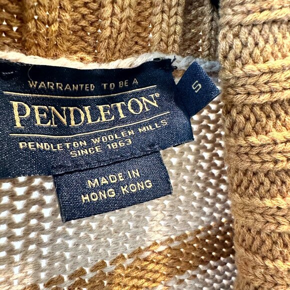 Pendleton - Harding Open Cardigan - Sandshell Multi - Size Small - Picture 9 of 13